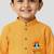 mustard cotton printed kurta set with white pyjama - diwali special