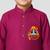 purple cotton printed kurta set with white pyjama - diwali special