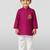 purple cotton printed kurta set with white pyjama - diwali special