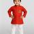 red cotton printed kurta set with white pyjama - diwali special