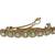 Round and square shape antique gold plated cz and uncut kundan stone 1 hair clip for women and girls