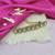 Excellent round & square shape antique gold plated uncut kundan stone 1 hair clip for women & girls