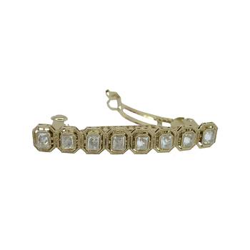 Excellent round & square shape antique gold plated uncut kundan stone 1 hair clip for women & girls 2
