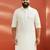 men's white pathani kurta - viscose casual traditional wear