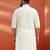 men's white pathani kurta - viscose casual traditional wear