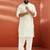 men's white pathani kurta - viscose casual traditional wear