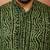 men's green bandhani kurta - foil print traditional festive