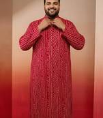 falsa bandhani kurta - foil print traditional festive