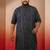 men's blue bandhani print kurta with pyjama - festive ethnic set