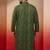 men's green bandhani kurta - foil print traditional festive