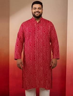 falsa bandhani kurta - foil print traditional festive 3