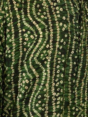 green bandhani kurta - foil print traditional festive 5