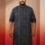men's blue bandhani print kurta with pyjama - festive ethnic set
