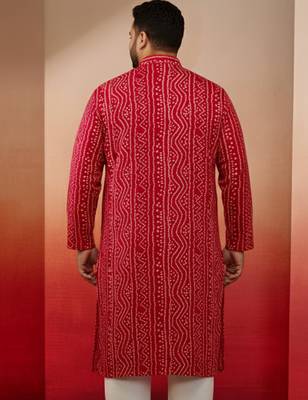 falsa bandhani kurta - foil print traditional festive 4