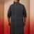 men's blue bandhani print kurta with pyjama - festive ethnic set