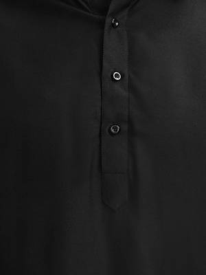 black pathani kurta - viscose casual traditional wear 5