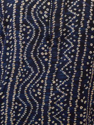 blue bandhani print kurta with pyjama - festive ethnic set 5