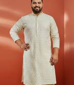 off white sequin kurta - festive embroidered traditional