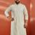 men's off white sequin kurta - festive embroidered traditional