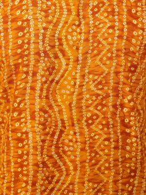 mustard bandhani kurta - foil print traditional festive 5