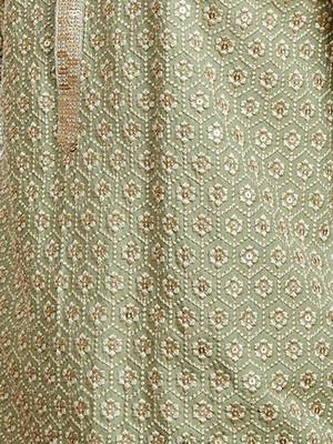 pista green sequin kurta - festive embroidered traditional 5