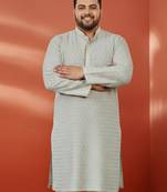 grey sequin kurta - festive embroidered traditional wear