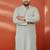 men's grey sequin kurta - festive embroidered traditional wear