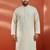 men's off white sequin kurta - festive embroidered traditional