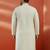 men's off white sequin kurta - festive embroidered traditional