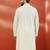 men's cream silk jacquard kurta - wedding traditional luxury