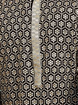 black sequin kurta - festive embroidered traditional 5