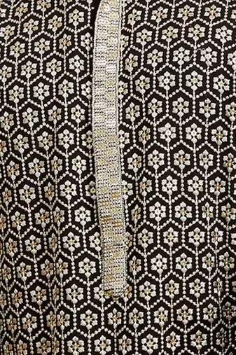 black sequin kurta - festive embroidered traditional