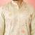 men's light green silk blend kurta - traditional embroidered festive wear