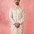 men's Cream silk blend kurta - traditional embroidered festive wear