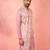 men's onion silk blend kurta - traditional embroidered festive wear