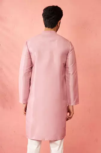 onion silk blend kurta - traditional embroidered festive wear
