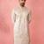 men's Cream silk blend kurta - traditional embroidered festive wear