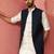 men's navy blue silky abstract embroidered nehru jacket - wedding ethnic wear