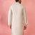 men's Cream silk blend kurta - traditional embroidered festive wear