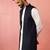 men's blue lakhmini jacquard nehru jacket - wedding party ethnic wear