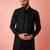 men's black maharaja jacquard nehru jacket - wedding party ethnic wear