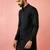 men's black maharaja jacquard nehru jacket - wedding party ethnic wear