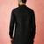 men's black maharaja jacquard nehru jacket - wedding party ethnic wear