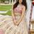 Cream- Tissue Fabric Sequins embroidery Semi-Stitched Lehenga & Unstitched Blouse With Dupatta