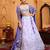 Lavender- Tissue Fabric Sequins embroidery Semi-Stitched Lehenga & Unstitched Blouse With Dupatta