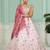 Pink- Tissue Fabric Sequins embroidery Semi-Stitched Lehenga & Unstitched Blouse With Dupatta