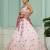 Pink- Tissue Fabric Sequins embroidery Semi-Stitched Lehenga & Unstitched Blouse With Dupatta