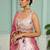 Pink- Tissue Fabric Sequins embroidery Semi-Stitched Lehenga & Unstitched Blouse With Dupatta