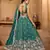 Green- Tissue Fabric Sequins embroidery Semi-Stitched Lehenga & Unstitched Blouse With Dupatta