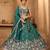 Green- Tissue Fabric Sequins embroidery Semi-Stitched Lehenga & Unstitched Blouse With Dupatta